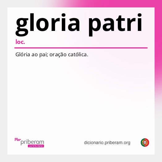 Significado de gloria patri